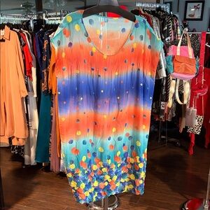 Colorful Polka Dot Women's Top